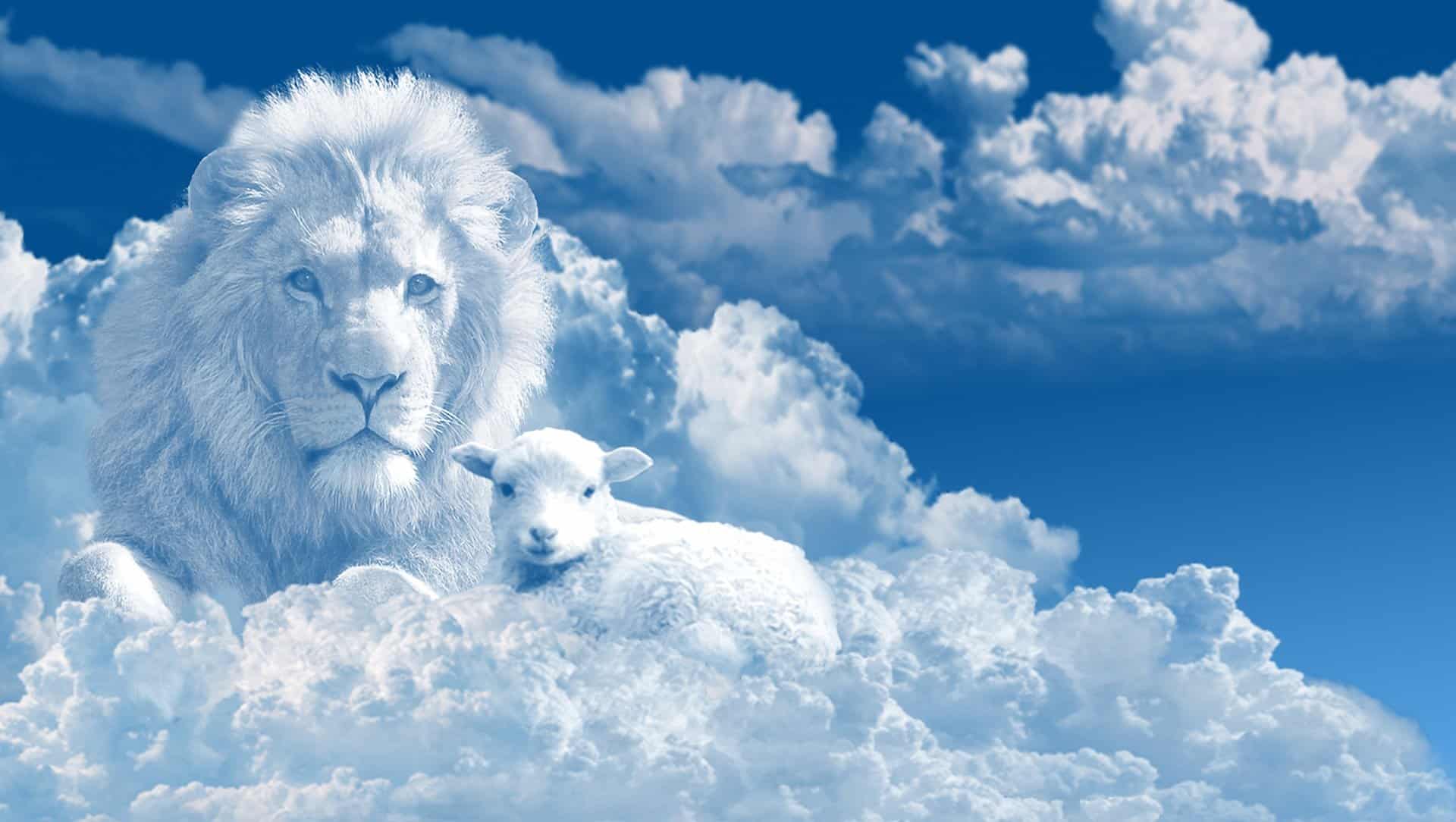 lion and lamb in clouds - future faith knowing the end
